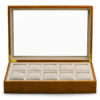 Premium 10-watch custom storage box with velvet dividers and white-label branding for jewelry retailers