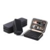 Professional fabric watch storage case with zippered compartments for jewelry brand packaging