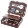 Custom Travel Watch Storage Case - Zippered Multi-Slot Organization Pouch Professional fabric watch storage case with zippered compartments for jewelry brand packaging