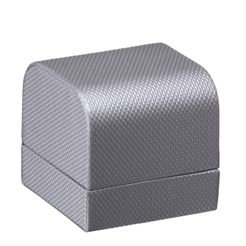 Custom weave texture small earring box with contemporary design, customizable branding and magnetic closure