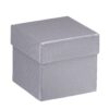 Custom weave texture small earring box with contemporary design, customizable branding and magnetic closure