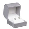 Custom weave texture small earring box with contemporary design, customizable branding and magnetic closure