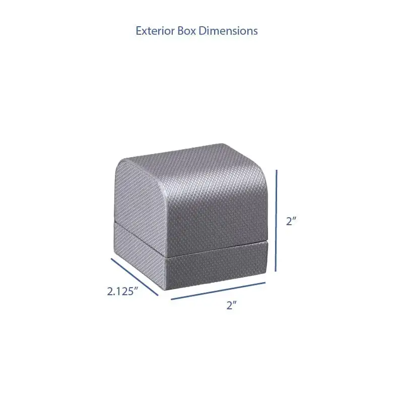 Custom weave texture small earring box with interior foam insert and sample branding mockup