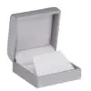 Custom weave texture earring and pendant box with contemporary design and foam insert