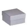 Custom weave texture earring and pendant box with contemporary design and foam insert
