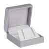 Custom weave texture earring and pendant box with contemporary design and foam insert