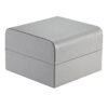 Custom Weave Texture Pillow Box Jewelry Packaging — OEM & Private Label Custom weave texture rigid pillow box for jewelry packaging, shown open with foam insert and branded interior