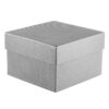 Custom Weave Texture Pillow Box Jewelry Packaging — OEM & Private Label Custom weave texture rigid pillow box for jewelry packaging, shown open with foam insert and branded interior