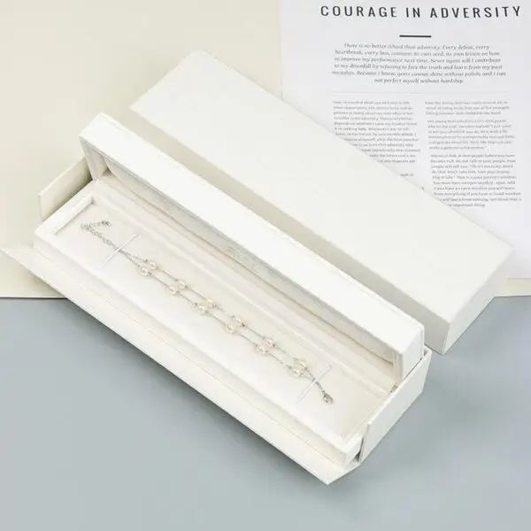 White velvet earring and ring jewelry box with custom foam insert and lid closure – luxury packaging for jewelry brands