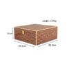 Custom wood jewelry storage box organizer with velvet-lined compartments, removable trays, and engraved branding