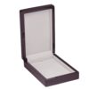 Premium piano wood necklace presentation box with custom velvet insert and embossed logo on lid