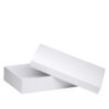 Premium piano wood necklace presentation box with custom velvet insert and embossed logo on lid