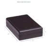 Premium piano wood necklace presentation box with custom velvet insert and embossed logo on lid