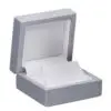 Luxury lacquered wooden earring box with custom logo and branding for jewelry retail packaging