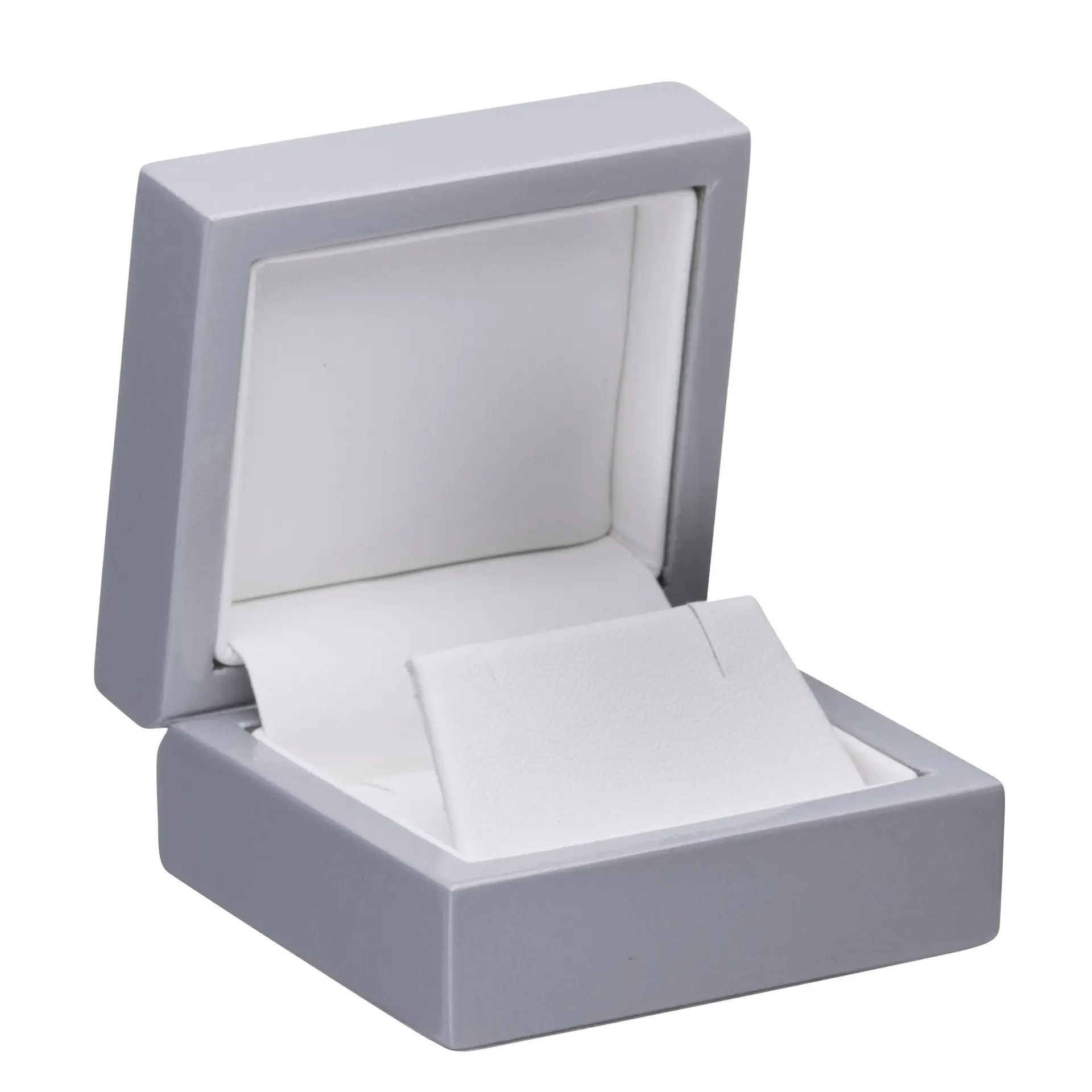 Luxury lacquered wooden earring box with custom logo and branding for jewelry retail packaging