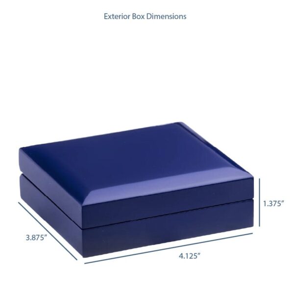 Luxury wooden lacquered jewelry box with flat padded interior and custom logo branding, Imperial Collection