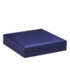 Luxury wooden lacquered necklace box with custom logo branding and padded interior insert