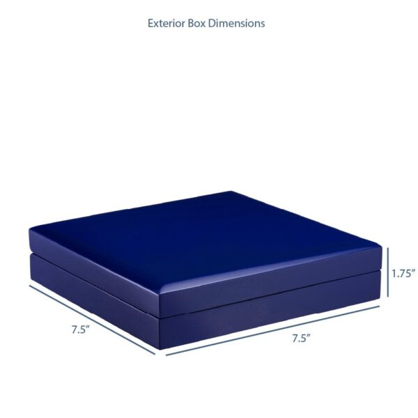 Luxury wooden lacquered necklace box with custom logo branding and padded interior insert