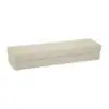Woven linen bracelet box with soft textile exterior and customizable foam insert for jewelry retail packaging