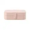 Woven multi-slot travel ring organizer jewelry case in custom brand colors with customizable interior dividers
