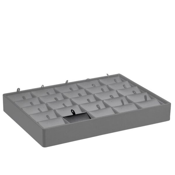 Leatherette earring display pads with 25 slots for professional jewelry retail and wholesale tray storage