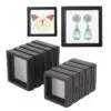 Custom floating jewelry display case with suspension insert design, closed view showing branded exterior packaging
