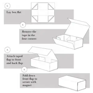 Foldable Magnetic Closure Jewelry Gift Box - Custom White Label