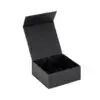 Foldable magnetic jewelry gift box with custom logo branding, luxury cardboard packaging for retail jewelry brands