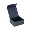 Foldable magnetic jewelry gift box with custom logo branding, luxury cardboard packaging for retail jewelry brands