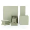 Custom Premium Leather Ring Jewelry Boxes with Cinched Waist Design Custom leather ring jewelry boxes with waist-cinch closure, showing interior compartments and custom branding options