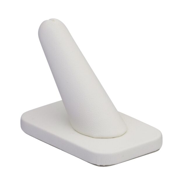 Leatherette Finger Ring Display Stand — Custom Jewelry Retail Packaging Leatherette finger ring display stand with custom logo branding for jewelry retail packaging