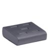 Leatherette 5-ring display tray with cushioned velvet inserts for retail jewelry presentation