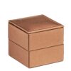 Luxury Leather Ring Clip Box – Custom OEM Jewelry Packaging Black luxury leather ring clip box with embossed logo and velvet interior for high-end jewelry retail packaging