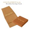 Premium small microfiber envelope pouch with custom insert for luxury jewelry packaging