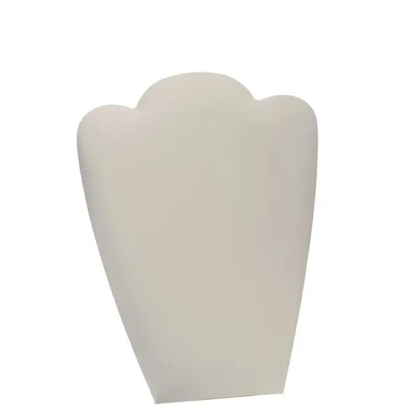 Leatherette medium necklace foldover display stand for retail jewelry packaging and branding