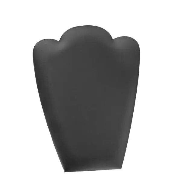 Leatherette medium necklace foldover display stand for retail jewelry packaging and branding