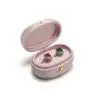 Oval Velvet Ring Box for Double Rings | Custom Wholesale Jewelry Packaging Oval velvet ring box with double ring compartments, custom logo printing, wholesale jewelry packaging