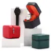 Custom protective travel watch case box with anti-drop padding, branded packaging for jewelry retailers