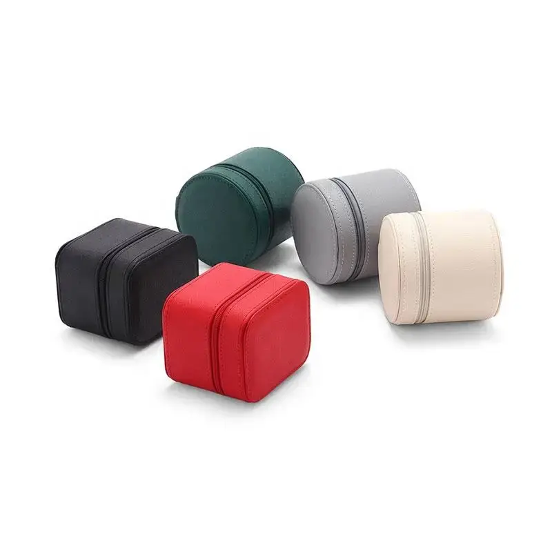 Custom protective travel watch case box with anti-drop padding, branded packaging for jewelry retailers