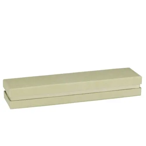 Recycled cardboard bracelet box with glossy insert interior and custom branding options