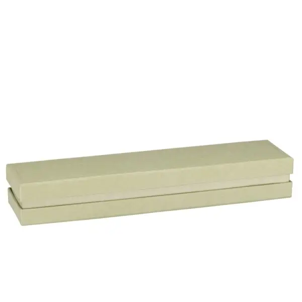 Recycled cardboard bracelet box with glossy insert interior and custom branding options