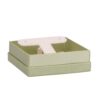 Recycled cardboard jewelry box with glossy insert, custom rigid packaging for jewelry brands and retail