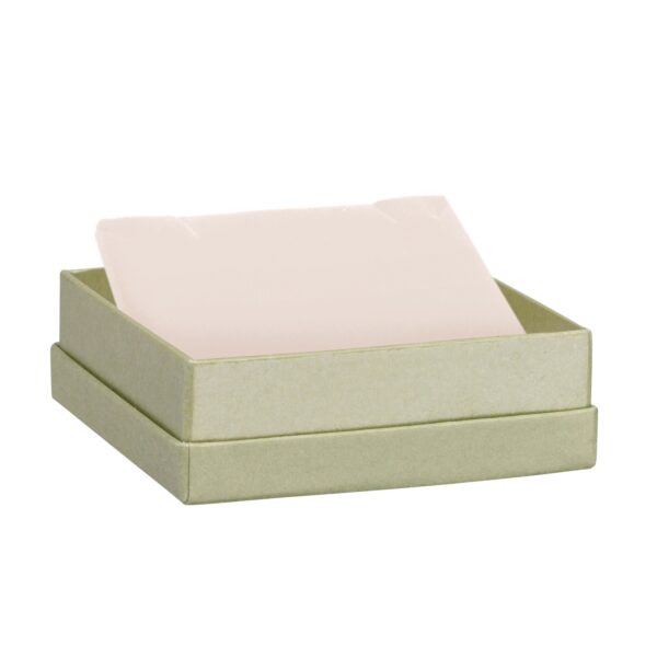 Recycled cardboard jewelry box with glossy insert, custom rigid packaging for jewelry brands and retail