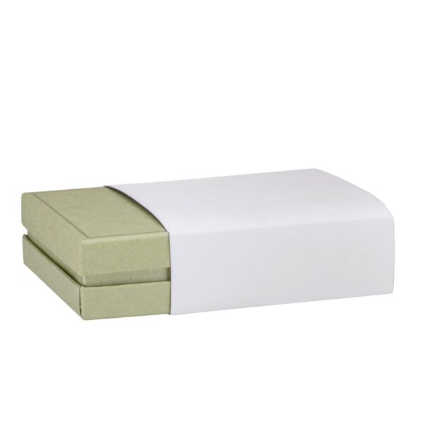 Recycled cardboard jewelry box with glossy insert, custom rigid packaging for jewelry brands and retail
