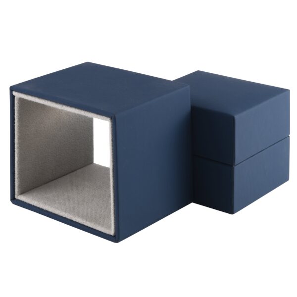 Soft Touch Small Ring Box with Sleeve | Custom OEM Jewelry Packaging Soft touch finish small ring box with branded sleeve for custom jewelry packaging