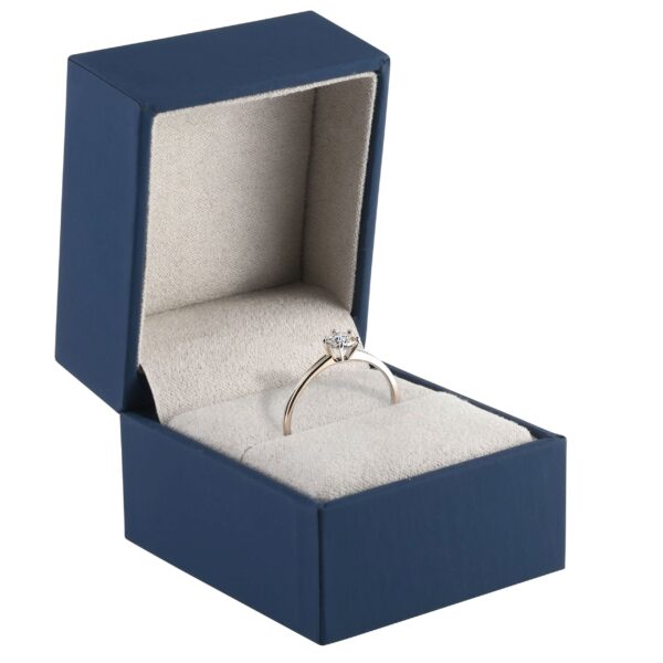 Soft Touch Small Ring Box with Sleeve | Custom OEM Jewelry Packaging Soft touch finish small ring box with branded sleeve for custom jewelry packaging
