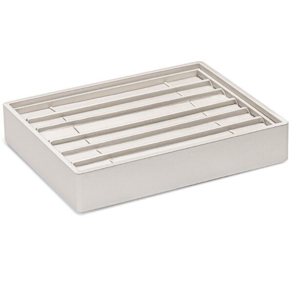 Stackable custom bracelet jewelry display tray with 6-bracelet compartments and personalized logo branding