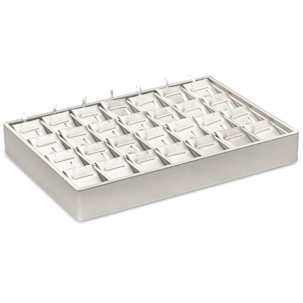 Linea Stackable 28-Pad Large Jewelry Display Tray – Pendant & Earring Organizer Linea stackable 28-pad large jewelry display tray with pendant and earring organizer pads