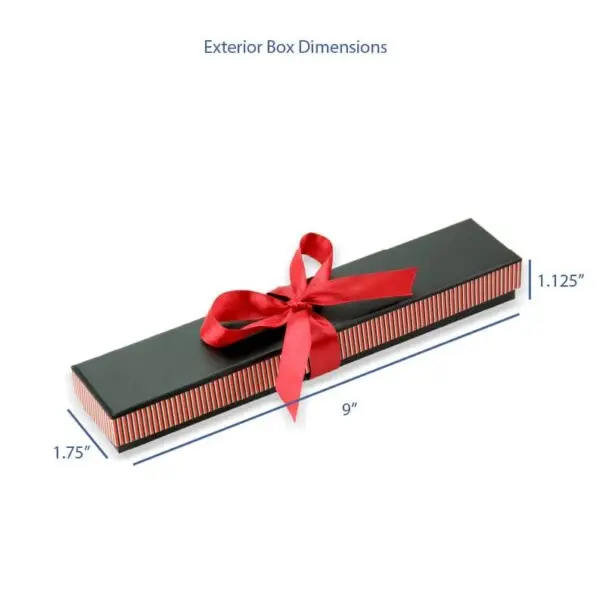 Striped Bow Bracelet Packaging Box – Custom Print & OEM Ready Custom striped bow bracelet box with premium rigid construction, customizable inserts, and full-color print branding options