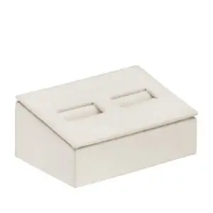 Suede Double Ring Display Box - Custom Jewelry Packaging